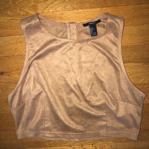 Suede crop top